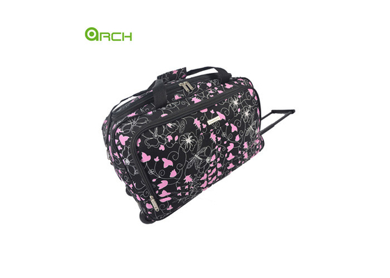 Simple Printing Material Wheeled Duffle Rolling Luggage Bag