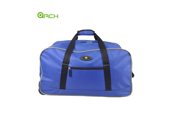 Rolling Bag Printing 600d Polyester Luggage Wheeled Duffle with One Front Pocket