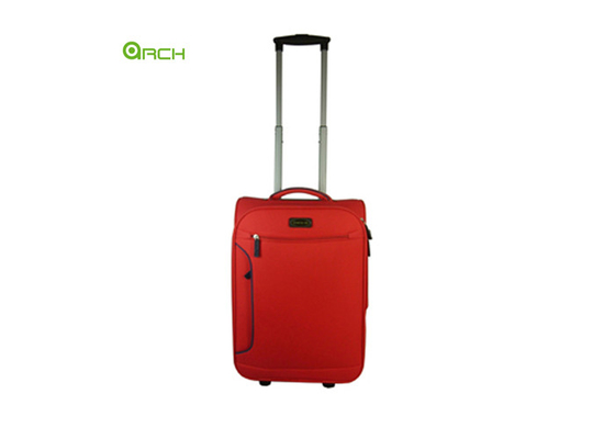 600D Polyester Trolley Soft Sided Luggage with Two Front Pockets