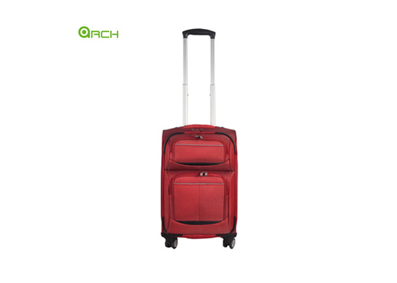1680D Polyester Soft Sided Luggage with Two Front Pockets and Stylish Flight Wheels