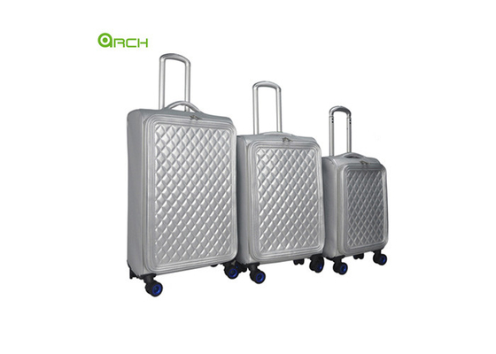 Elegant PU Soft Sided Luggage with Double Spinner Wheels and Internal Trolley System