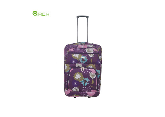 Printing Material Trolley Case Soft Sided Luggage with Two Front Pockets