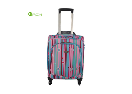 Printing 600D Polyester Travel Trolley Lightweight Luggage Bag with Spinner Wheels