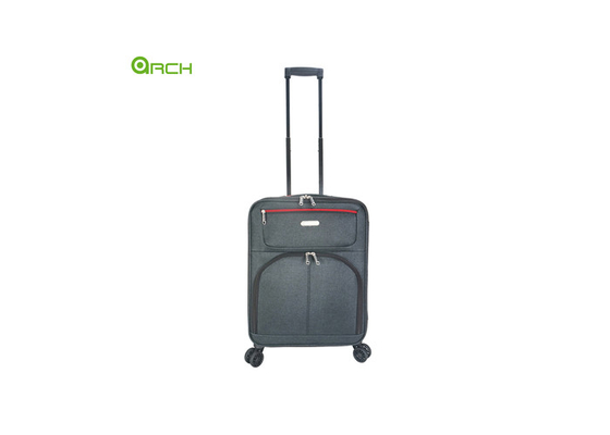 Economic Trolley Travel Luggage Bag with Spinner Wheels and Two Front Pockets