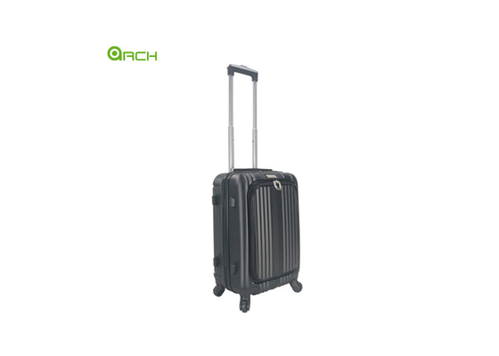 ABS Hard Sided Luggage with Front Pocket and Spinner Wheels