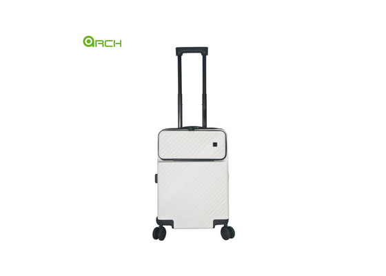 ABS+PC Hard Sided Luggage with Front Pocket and Spinner Wheels