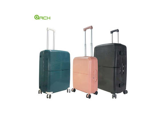 Manufacturer PP Trolley Travel Hard Sided Luggage with Double Spinner Wheels