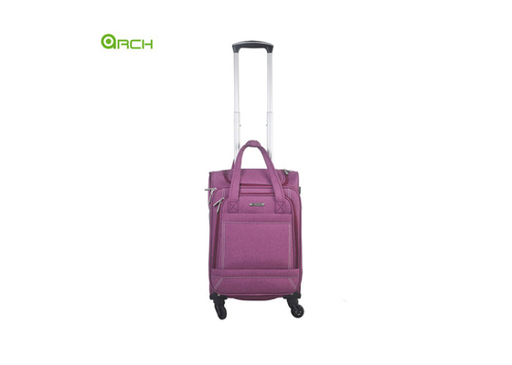 20 Inch Purple Carry On Trolley Luggage With Spinner Wheels