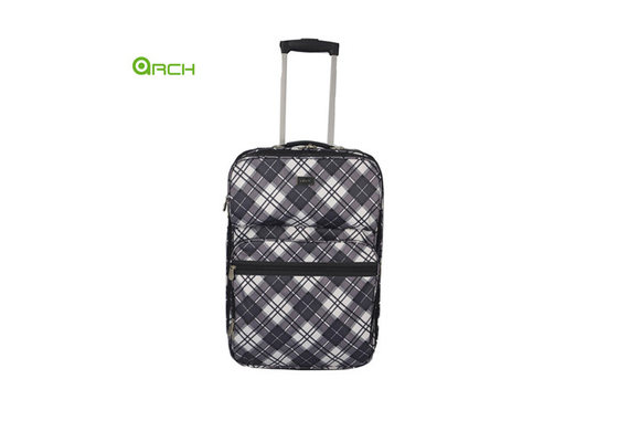 Polyester 3 Pockets Expandable Spinner Luggage Bag Sets lightweight