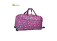 Rolling Luggage Bag Printing 600d Polyester Wheeled Duffle Bag with One Front Pocket