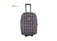 Printing Round Shape Travel Trolley Lightweight Luggage Bag with 6 External Wheels