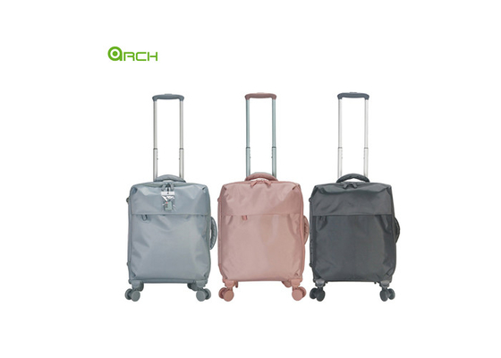 Nylon Cabin trolley Lightweight Luggage Bag with one front big pocket For Short Trip