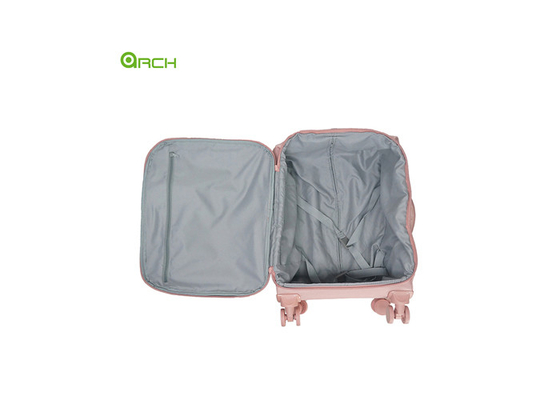 Nylon Cabin trolley Lightweight Luggage Bag with one front big pocket For Short Trip