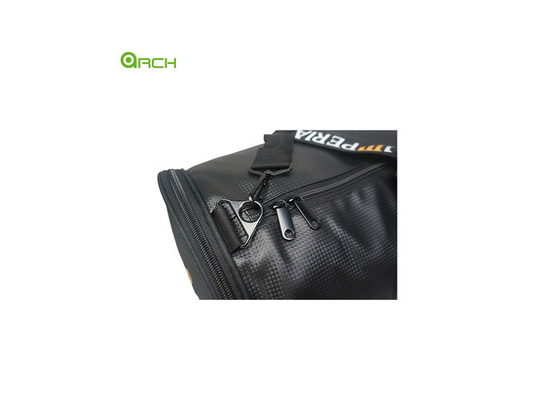 Cheap PU gym bag with one side shoes pocket