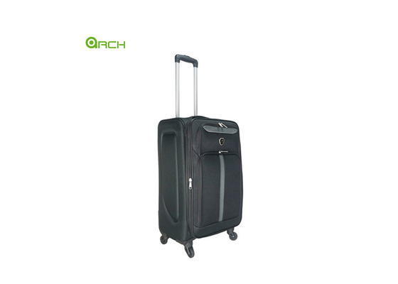 Factory Price Spinner wheels suitcase Soft Sided Luggage with two front pockets
