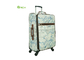 PU Trolley Spinner Wheels Travel Luggage Bag With Map