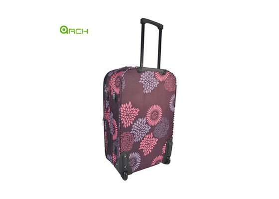 600D Polyester Lightweight Cabin Printed  Suitcase Multiple Interial Pockets