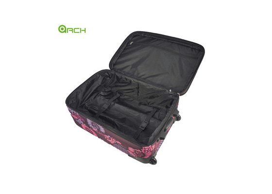 600D Polyester Lightweight Cabin Printed  Suitcase Multiple Interial Pockets